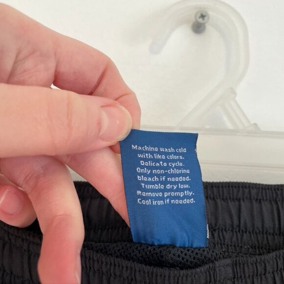 REEBOK Black Red Piping Stripe Pull On Drawstring Swishy Active Track Pants Y2K - Picture 6 of 11